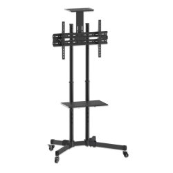 Manhattan Tv &amp; Monitor Mount, Trolley Stand, 1 Skrm, Skrmstrrelser: 37-65