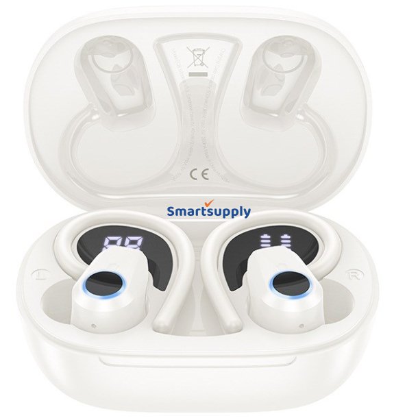 Hoco EQ8 Pure Joy Trdlst headset i rerne Opkald/musik Bluetooth Hvid