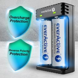 Batterioplader til genopladelige Li-ion-batterier everActive LC-200