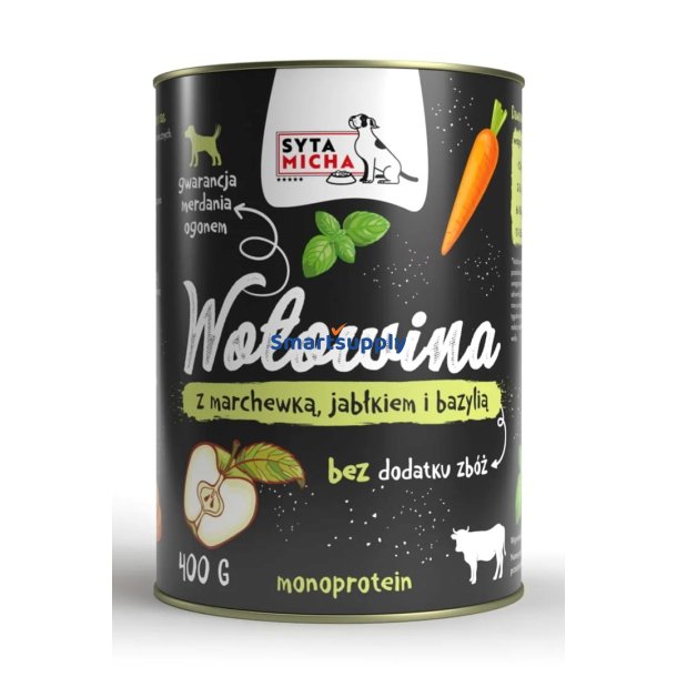 SYTA MICHA Beef with carrot, apple and basil - vdt hundefoder - 400g