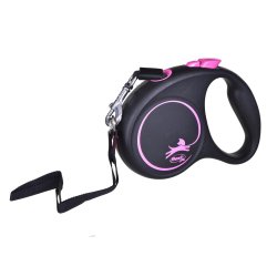 Flexi Black Design S 5 m Fleksibel hundesnor