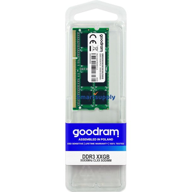 Goodram GR1600S364L11/8G hukommelsesmodul 8 GB 1 x 8 GB DDR3 1600 Mhz