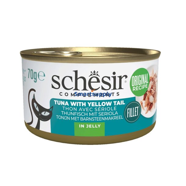 SCHESIR Complements Tuna with yellow tail in jelly - vd kattefoder - 70g