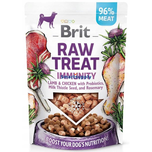 Brit Raw Treat Immunity Lam &amp; Kylling  Hundegodbid  40 G