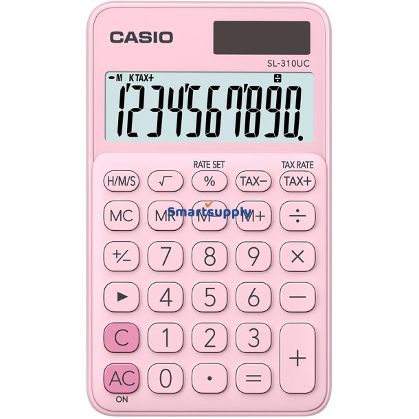 Casio Lomme Sl-310Uc Pk Pink, 10 Ciffer Display