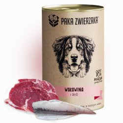 PAKA ZWIERZAKA Beef and herring - vdfoder til hunde - 400g