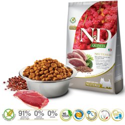 FARMINA N&D Quinoa Dog Duck, Broccoli, Asparagus Neutered Adult Mini - trfoder til hunde - 2.5 kg