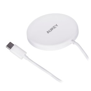 AUEKY Aircore Magnetic LC-A1 Trdls magnetisk oplader QI USB-C 15W Hvid