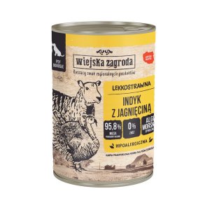 WIEJSKA ZAGRODA Turkey with lamb - vdfoder til hunde - 400g