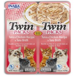 Inaba Cat Tvillingtun Med Kylling I Bouillon  Kat Godbid  2X40g