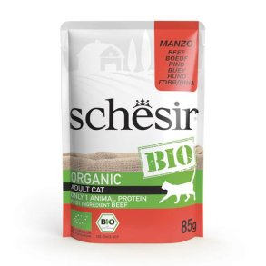 SCHESIR Bio Oksekd i pat - vd kattefoder - 85g