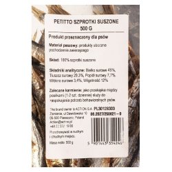 PETITTO Dried sprats - godbid til hund - 500g
