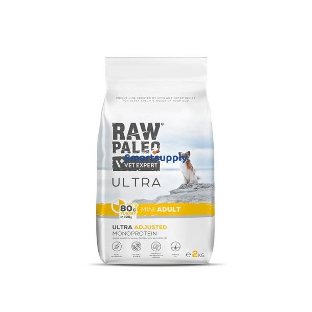 RAW PALEO Ultra Mini Adult Kalkun - trt hundefoder - 2 kg