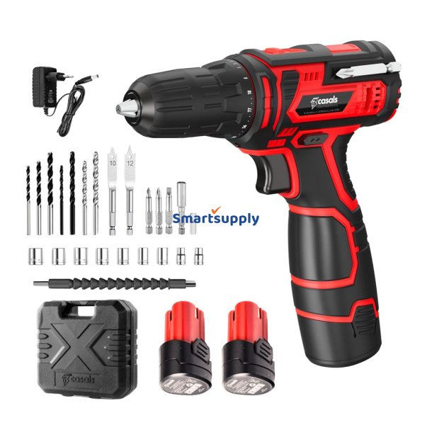 Batteridrevet bore-/skruemaskine 12V CASALS CID1251BCA