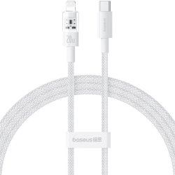 Baseus Gem USB-C til iP hurtigopladningskabel 1 m 20 W Hvid