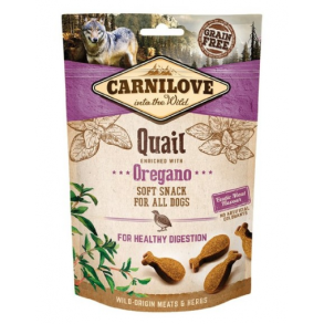 CARNILOVE Semi-Moist Snack Quail & Oregano - Hundegodbidder med vagtler og oregano - 200 g