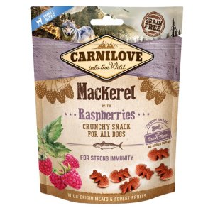 CARNILOVE Fresh Crunchy Mackerel + Raspberries - hundegodbid - 200 g