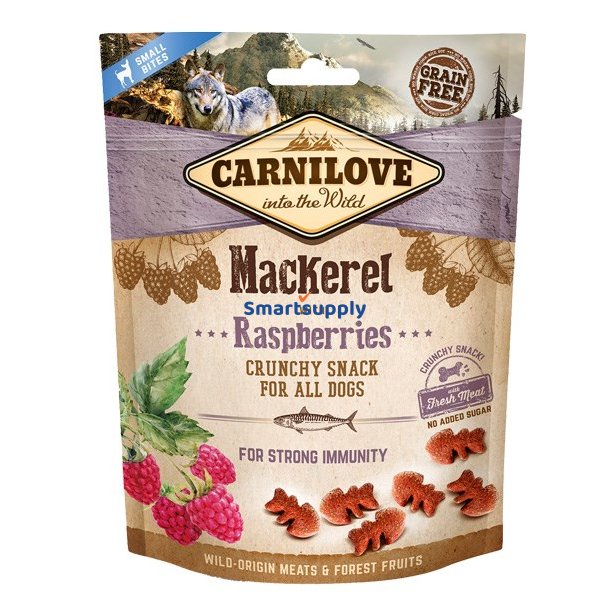 Carnilove Frisk Crunchy Makrel + Hindbr - Hundegodbid - 200 G