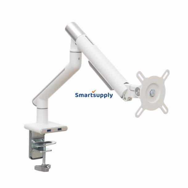 Skrivebordsholder til skrm LED/LCD 17-32" ART L-19GD gashjlp 2-9 kg 2x USB 3.0 Hvid