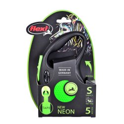 Flexi New Neon S 5 m Fleksibel hundesnor
