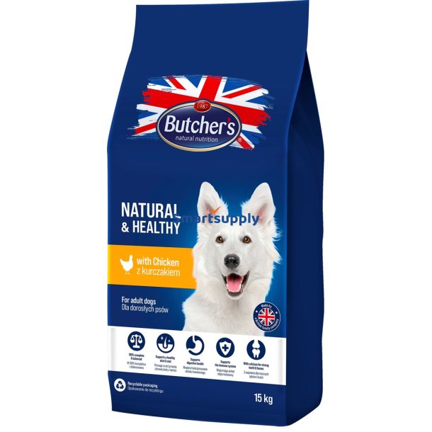 Butcher's Pet Care 5011792002061 Hunde Trfoder 15 Kg Voksen Kylling