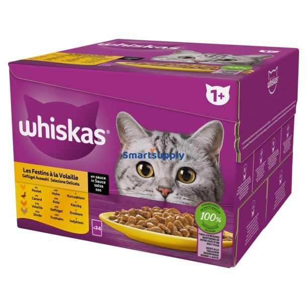 Whiskas Fjerkrfest - Vdfoder Til Katte - 24X85 G