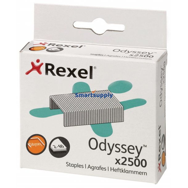 Rexel H�fteklammer Odyssey 9mm - 2500 stk