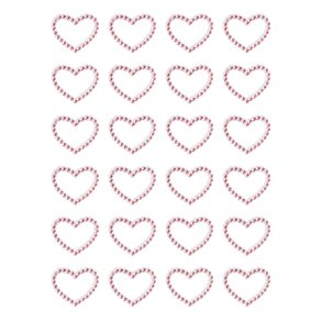 Rhinstenshjerter pink 24 stk. selvklbende
