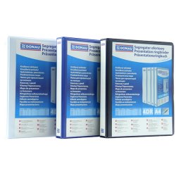 Ringbind med lommer A4 hvid 4 ringe - 80 mm ryg - 12 stk