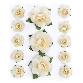 Fersken rosenknopper selvklbende 3cm, 13 stk.