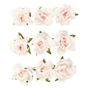 Pink rosenknopper selvklbende 3cm, 9 stk.