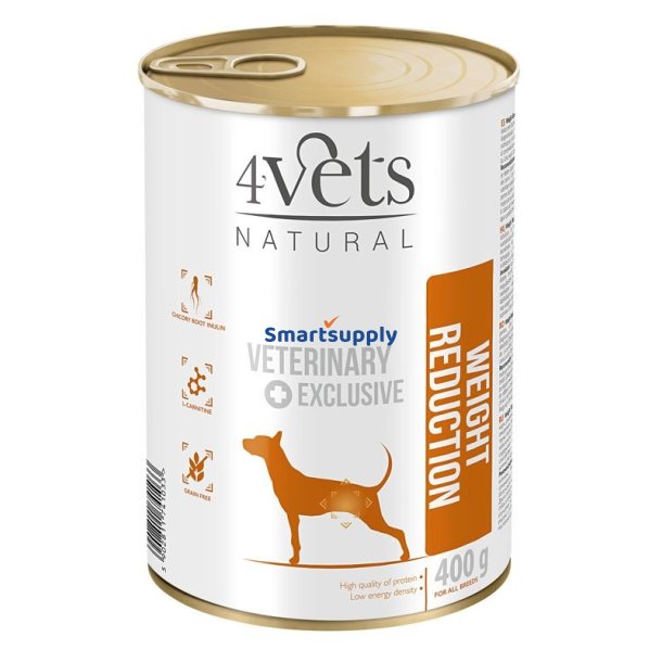 4Vets Natural Weight Reduction Dog - Vdfoder Til Hunde - 400 G