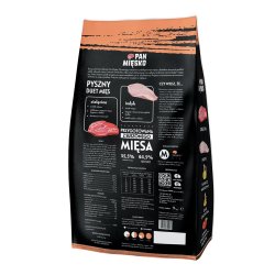 PAN MISKO Veal with turkey M - trfoder til hunde - 9kg
