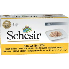 SCHESIR Chicken with ham in jelly - vdfoder til hunde - 4 x 85g