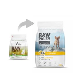 RAW PALEO Ultra Mini Puppy Kalkun - t�rfoder til hvalpe - 750 g