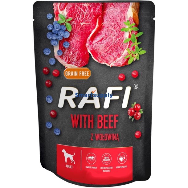Dolina Noteci Rafi Med Oksekd - Vdfoder Til Hunde - 300G