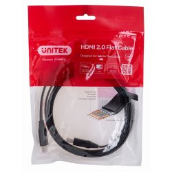 Unitek Hdmi Kabel 2.0 4K60hz,Flat,2M,C11063bk-2M