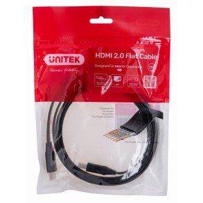 UNITEK KABEL HDMI 2.0 4K60HZ,FLAD,2M,C11063BK-2M