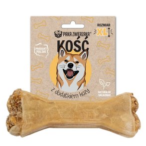 PAKA ZWIERZAKA Bone with goat XL 17 cm - godbid til hund - 115g