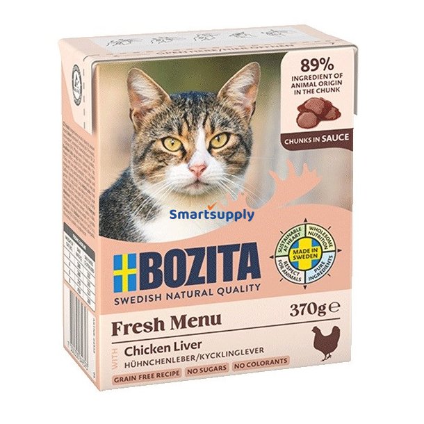 Bozita Fresh Menu Kyllingelever I Sovs - Vdfoder Til Katte - 370G