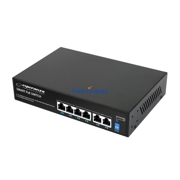 Esperanza Ens105 6-Ports Poe Switch 10/100 60W