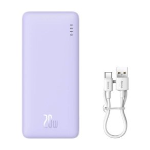 Baseus Airpow Lithium-polymer powerbank 10000 mAh 20 W Lilla