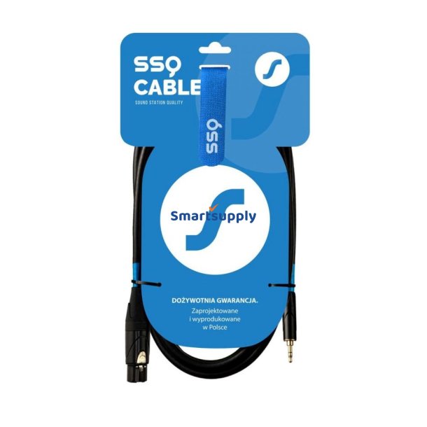 SSQ XLRMi0,5 - Kabel XLR hunkabel - Jack stereo 3,5 mm, 0,5 m