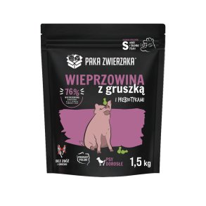 PAKA ZWIERZAKA Pork with pear S - trfoder til hunde - 1,5kg