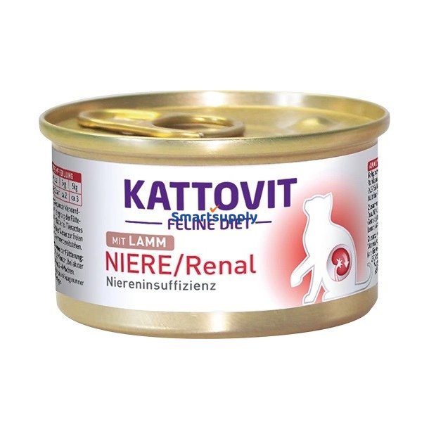 KATTOVIT Feline Diet Niere/Renal Lamb - vd kattefoder - 85g