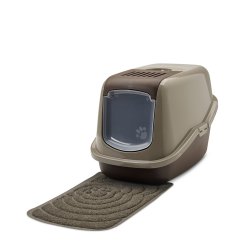 Savic Nestor Varm Gr-Chokoladebrun - Overtrukket Kattebakke - 56X39x38,5 cm - 1 Stk