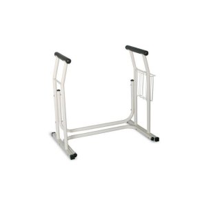 Justerbart toiletsde med plads til hvid avis