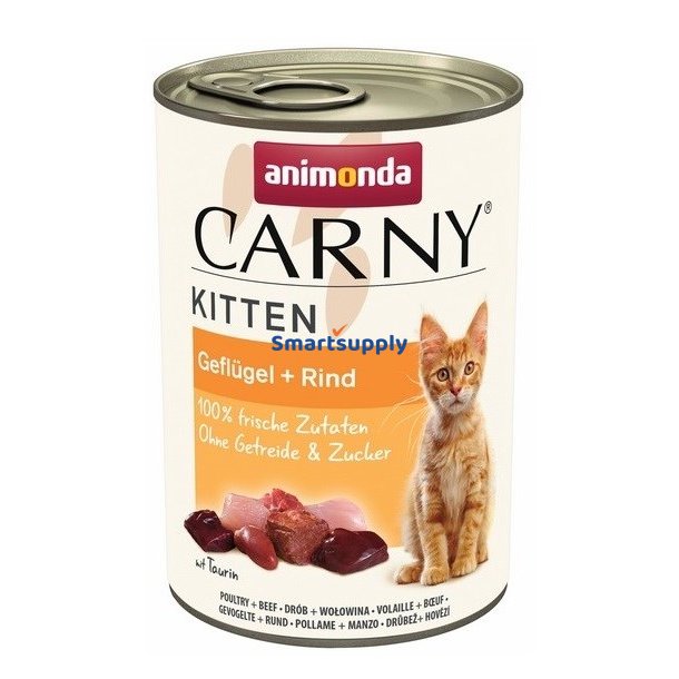 Animonda Carny Kitten Oksekd Med Fjerkr - Vdfoder Til Katte - 400G