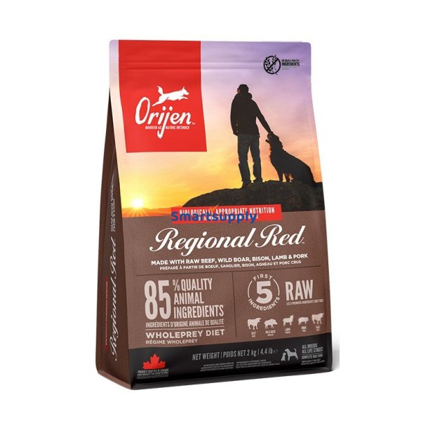 Orijen Regional Red 2 kg Voksen Bf, Lam, Svinekd
