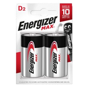 Energizer Max 426827 Batteri D LR20, 2 stk., ko-pakke